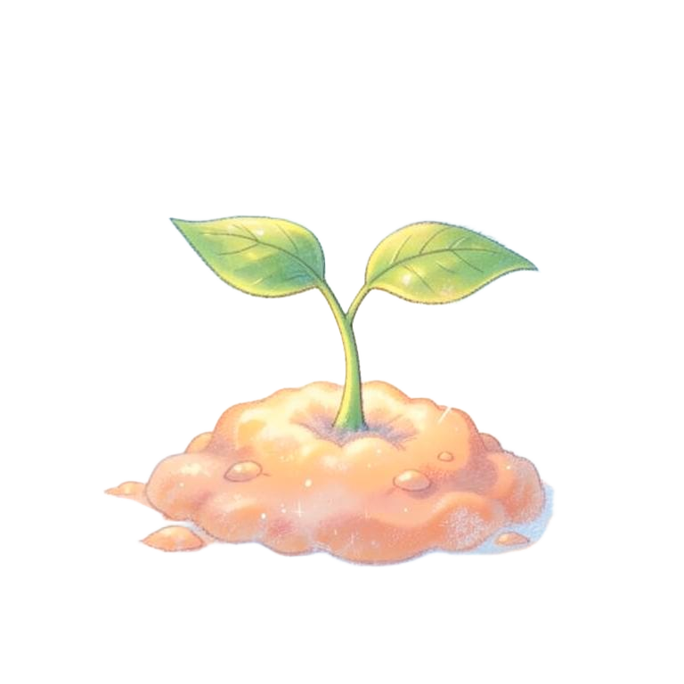 A tiny sprout waiting to be planted